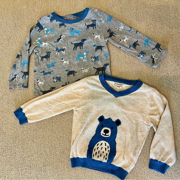 Hatley Blue and Gray Animal Print Tops - Picture 1 of 3